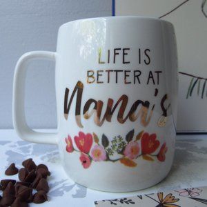 Porcelain Large Mug 22 oz Life is Better at Nana's Grandma Gift Mary Square